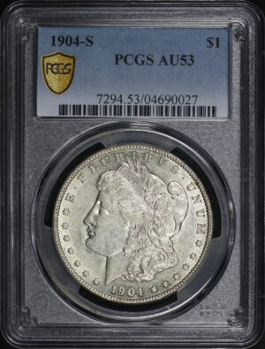 Obverse of this 1904-S Morgan Dollar PCGS AU-53