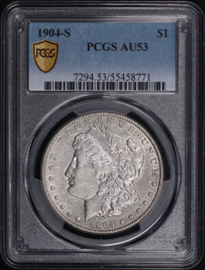 Obverse of this 1904-S Morgan Dollar PCGS AU-53