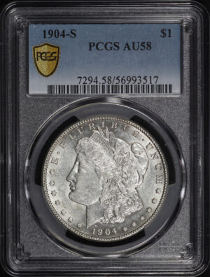 Obverse of this 1904-S Morgan Dollar PCGS AU-58