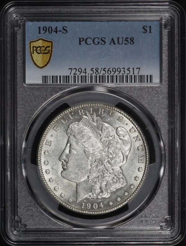 Obverse of this 1904-S Morgan Dollar PCGS AU-58