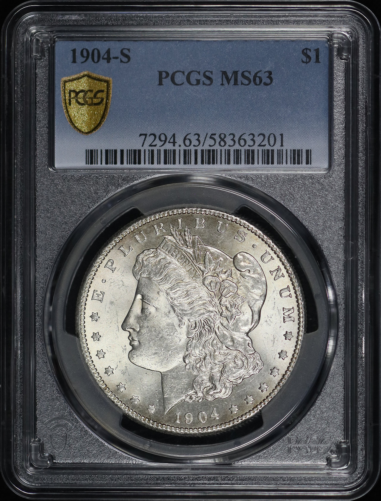 Obverse of this 1904-S Morgan Dollar PCGS MS-63