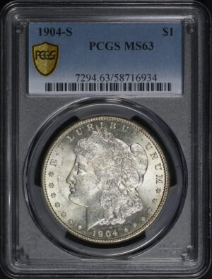 Obverse of this 1904-S Morgan Dollar PCGS MS-63