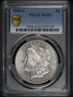 Obverse of this 1904-S Morgan Dollar PCGS MS-63