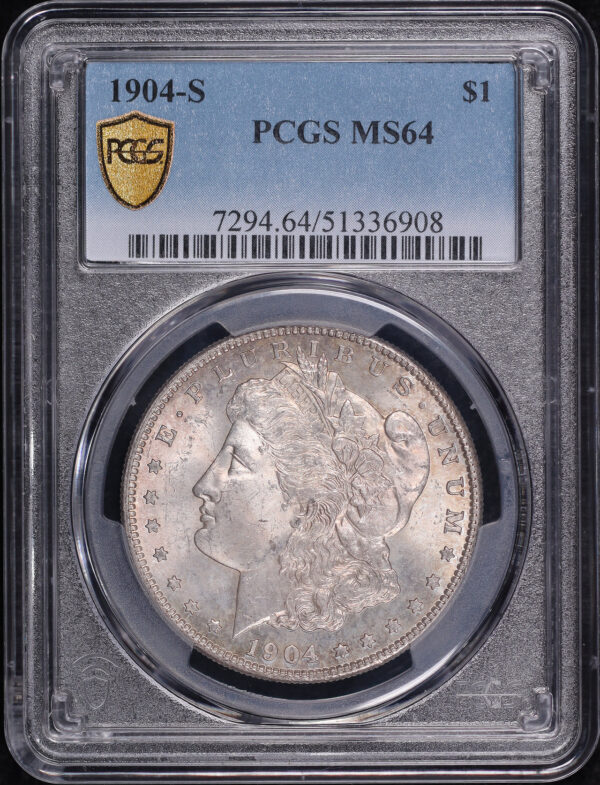 Obverse of this 1904-S Morgan Dollar PCGS MS-64