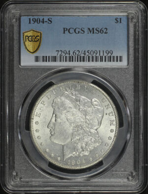 Obverse of this 1904-S Morgan Dollar PCGS MS-62