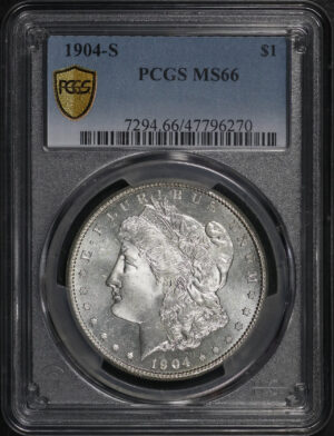 Obverse of this 1904-S Morgan Dollar PCGS MS-66
