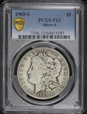 Obverse of this 1903-S Morgan Dollar Micro S PCGS F-12
