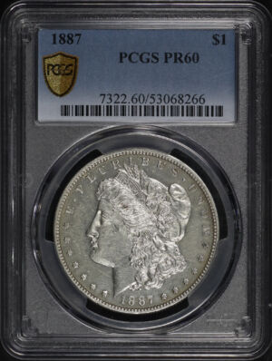 Obverse of this 1887 Morgan Dollar PCGS PR-60