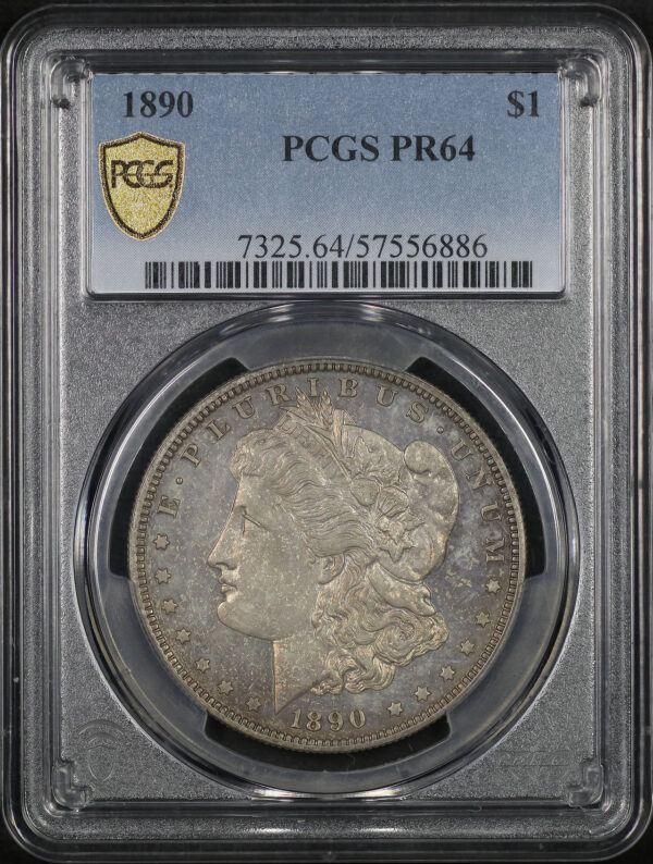 Obverse of this 1890 Morgan Dollar PCGS PR-64