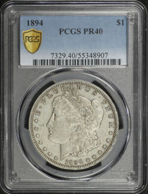 Obverse of this 1894 Morgan Dollar PCGS PR-40