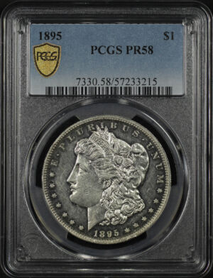 Obverse of this 1895 Morgan Dollar PCGS PR-58
