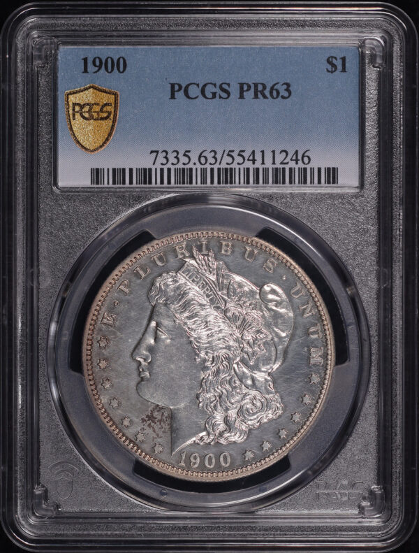 Obverse of this 1900 Morgan Dollar PCGS PR-63