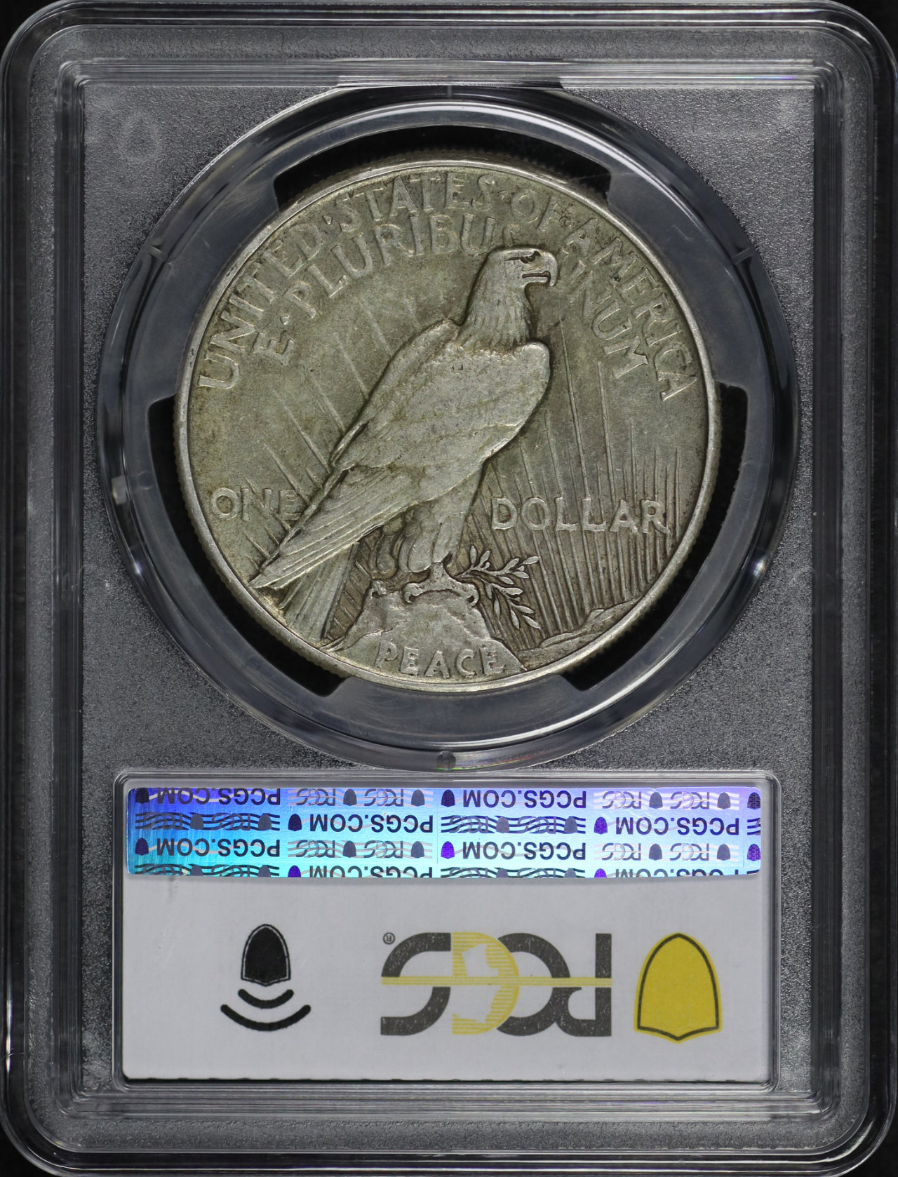 Reverse of this 1921 Peace Dollar PCGS XF-40