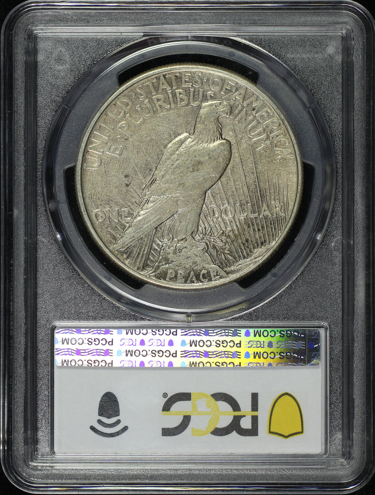 Reverse of this 1921 Peace Dollar PCGS XF-45