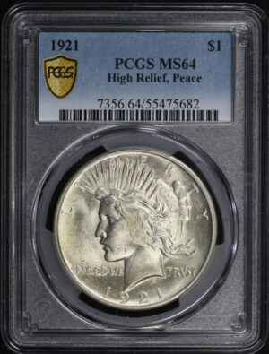 Obverse of this 1921 Peace Dollar PCGS MS-64