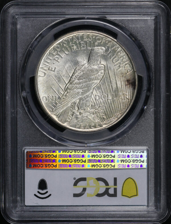 Reverse of this 1921 Peace Dollar PCGS AU-58