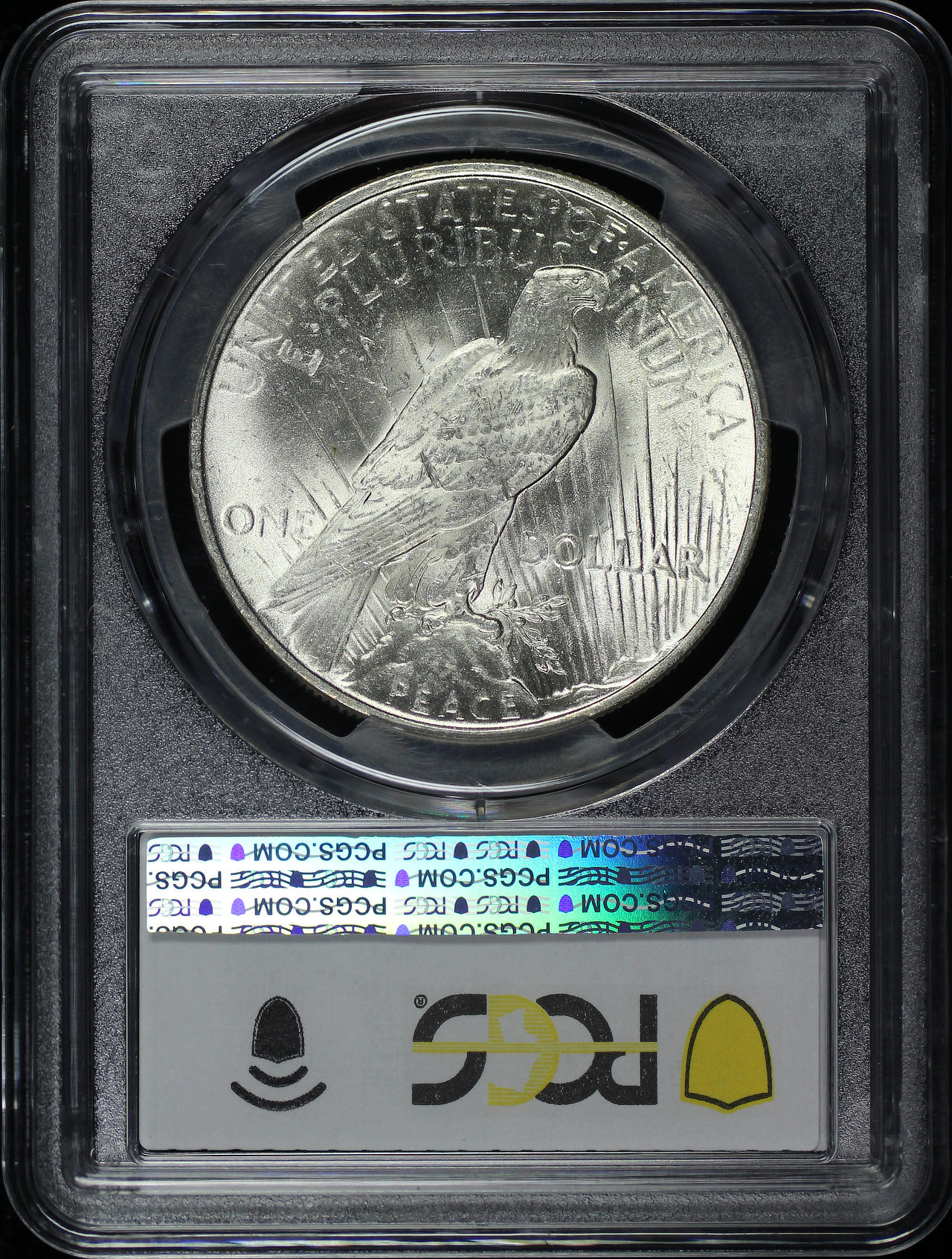 Reverse of this 1922 Peace Dollar PCGS MS-63