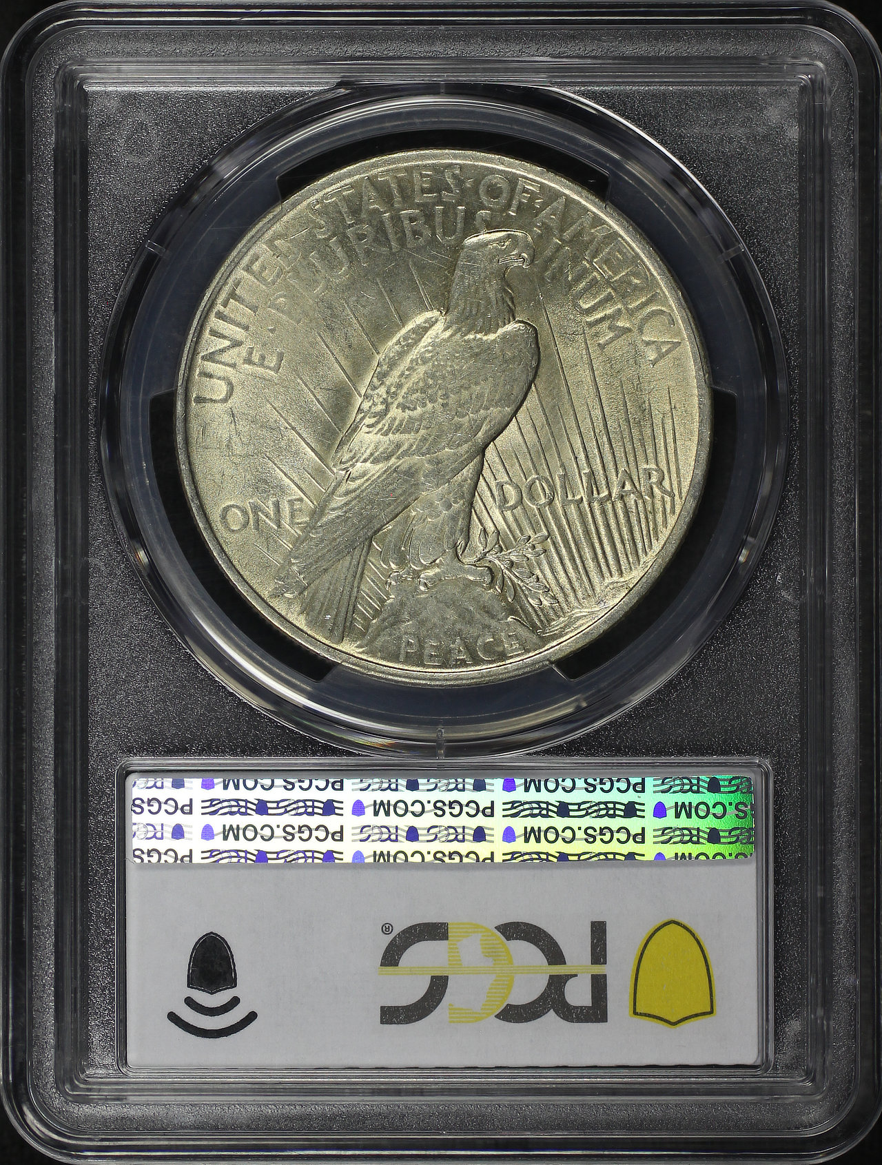 Reverse of this 1922 Peace Dollar PCGS AU-58