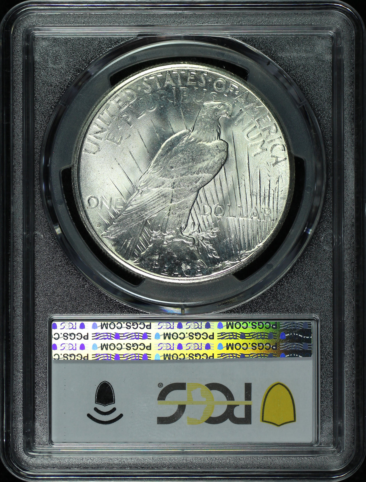 Reverse of this 1922-S Peace Dollar PCGS MS-64