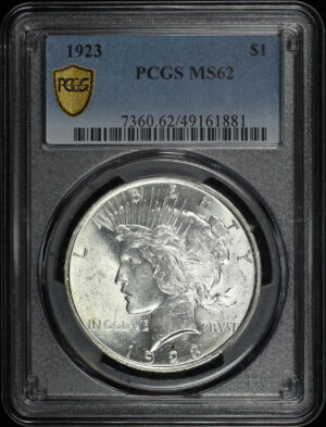Obverse of this 1923 Peace Dollar PCGS MS-62