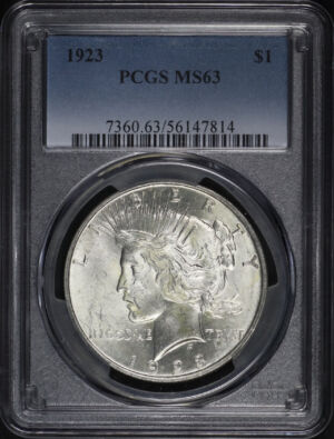 Obverse of this 1923 Peace Dollar PCGS MS-63