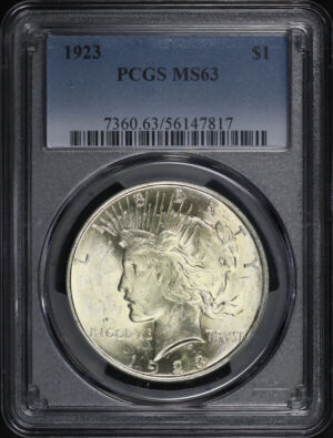 Obverse of this 1923 Peace Dollar PCGS MS-63