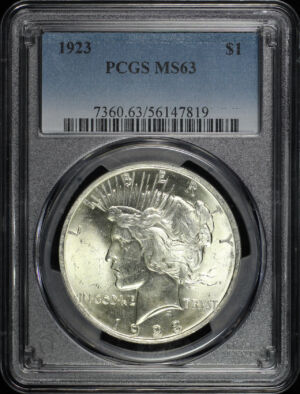 Obverse of this 1923 Peace Dollar PCGS MS-63