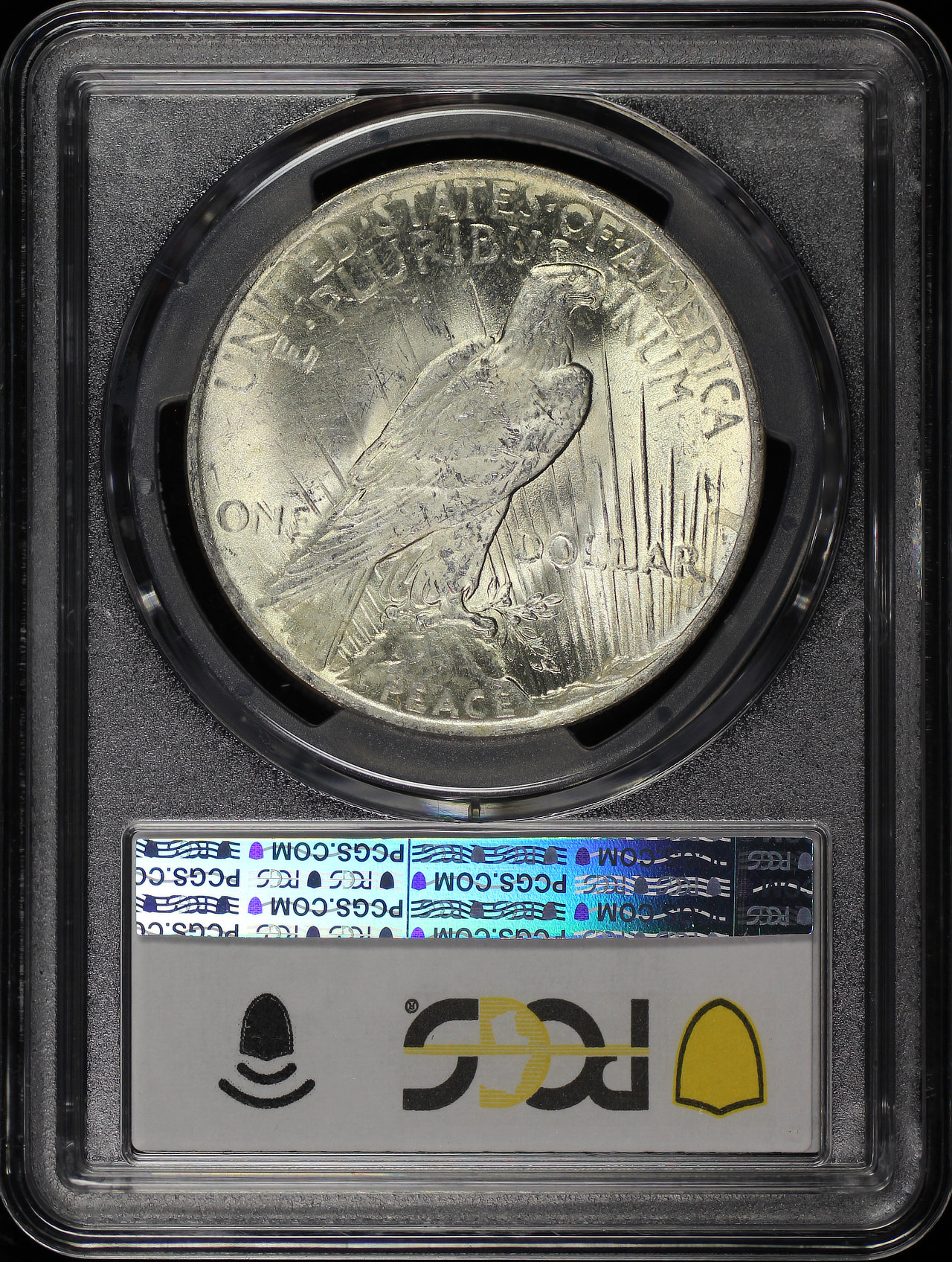 Reverse of this 1923 Peace Dollar PCGS MS-63