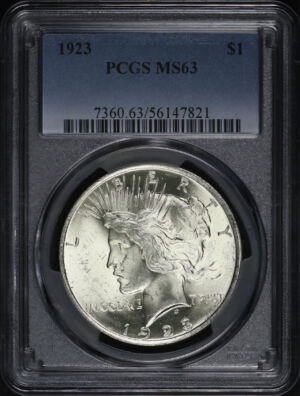 Obverse of this 1923 Peace Dollar PCGS MS-63