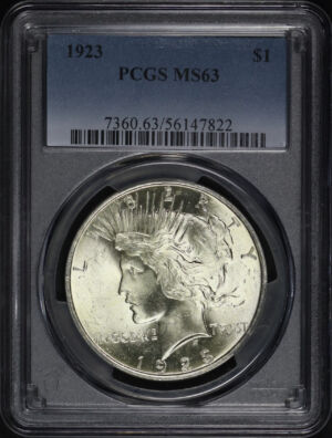 Obverse of this 1923 Peace Dollar PCGS MS-63
