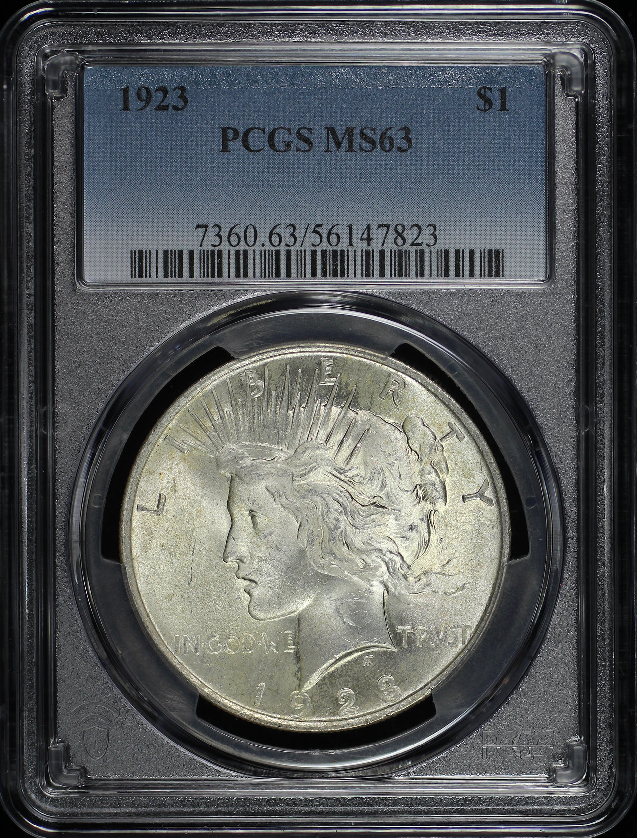 Obverse of this 1923 Peace Dollar PCGS MS-63