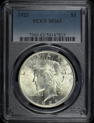 Obverse of this 1923 Peace Dollar PCGS MS-63