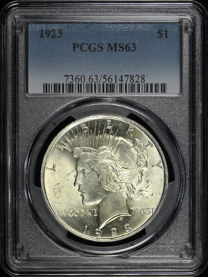 Obverse of this 1923 Peace Dollar PCGS MS-63