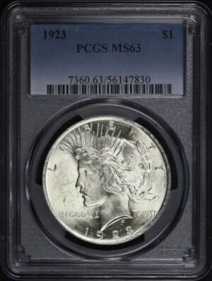 Obverse of this 1923 Peace Dollar PCGS MS-63