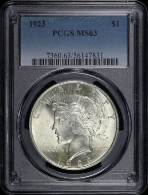 Obverse of this 1923 Peace Dollar PCGS MS-63
