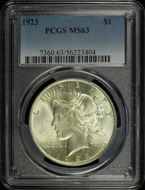 Obverse of this 1923 Peace Dollar PCGS MS-63