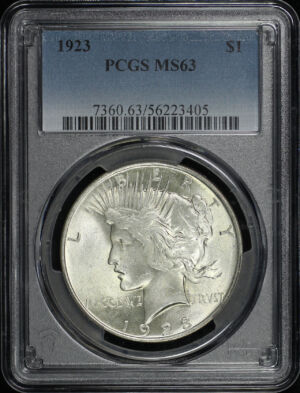 Obverse of this 1923 Peace Dollar PCGS MS-63