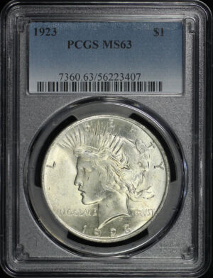 Obverse of this 1923 Peace Dollar PCGS MS-63