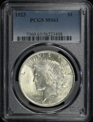 Obverse of this 1923 Peace Dollar PCGS MS-63