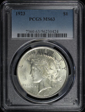 Obverse of this 1923 Peace Dollar PCGS MS-63