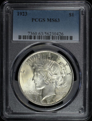 Obverse of this 1923 Peace Dollar PCGS MS-63