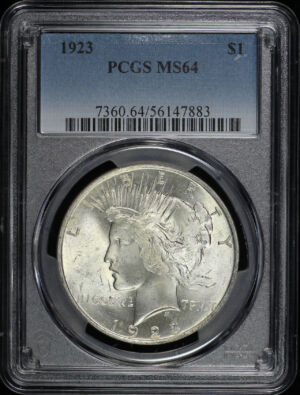 Obverse of this 1923 Peace Dollar PCGS MS-64