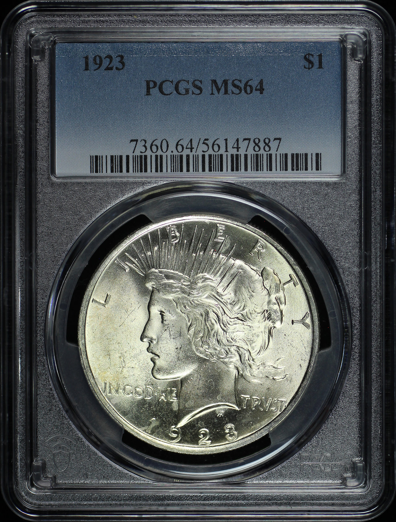 Obverse of this 1923 Peace Dollar PCGS MS-64