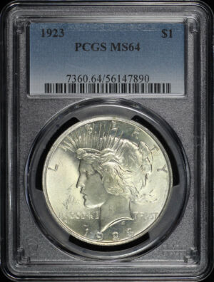 Obverse of this 1923 Peace Dollar PCGS MS-64