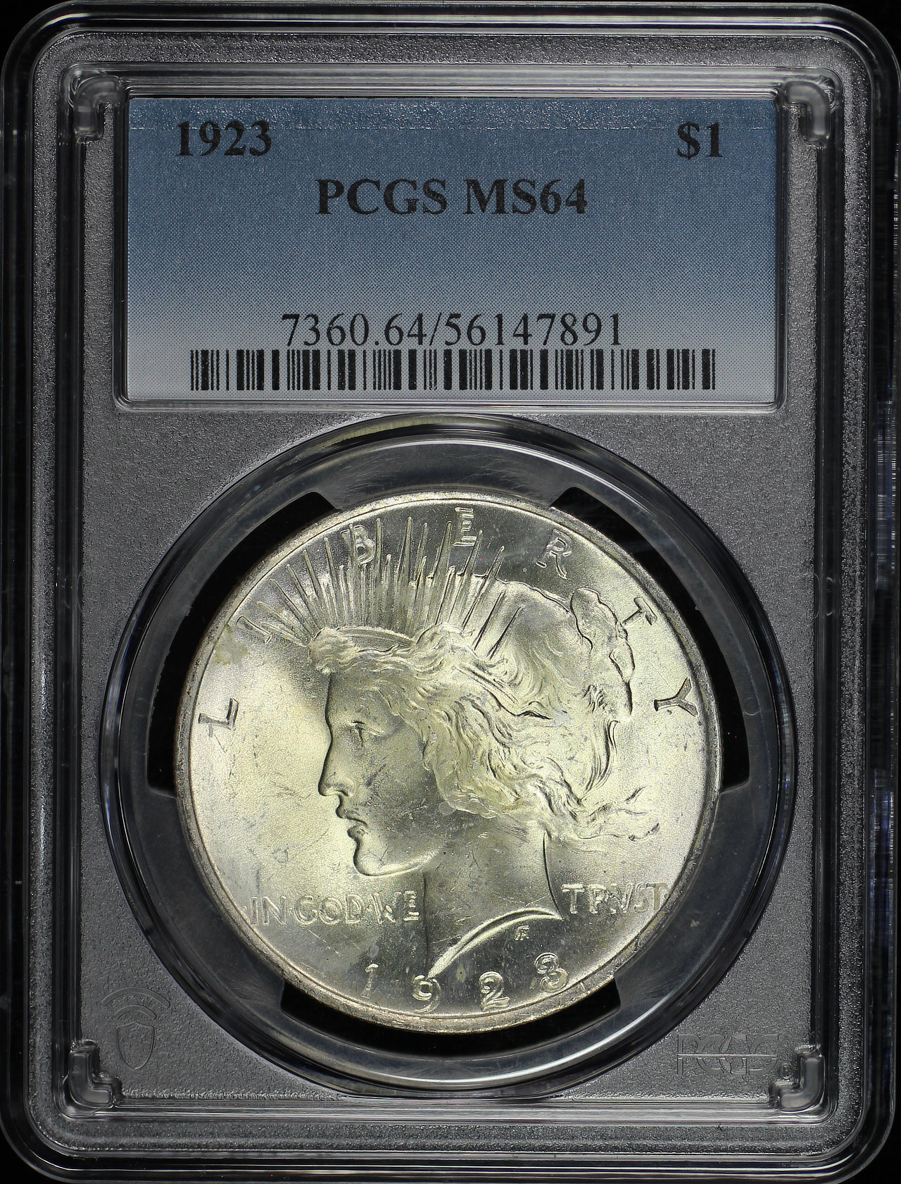 Obverse of this 1923 Peace Dollar PCGS MS-64