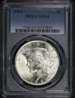 Obverse of this 1923 Peace Dollar PCGS MS-64