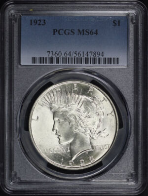 Obverse of this 1923 Peace Dollar PCGS MS-64