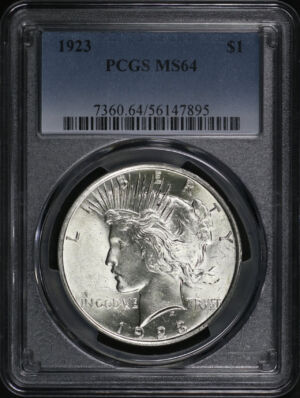 Obverse of this 1923 Peace Dollar PCGS MS-64