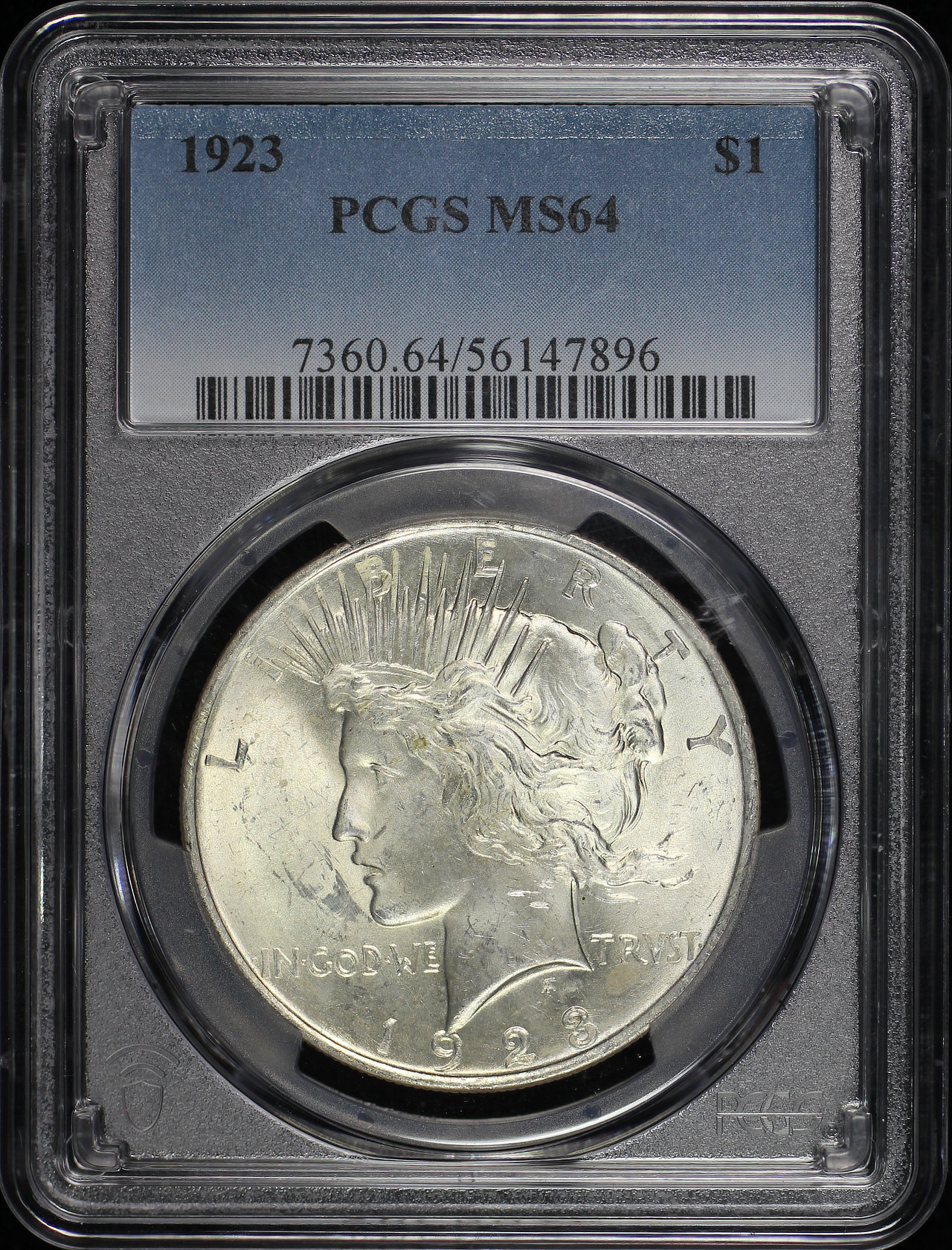 Obverse of this 1923 Peace Dollar PCGS MS-64