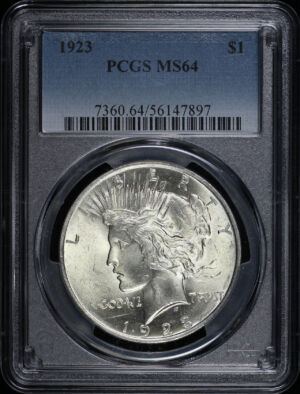 Obverse of this 1923 Peace Dollar PCGS MS-64